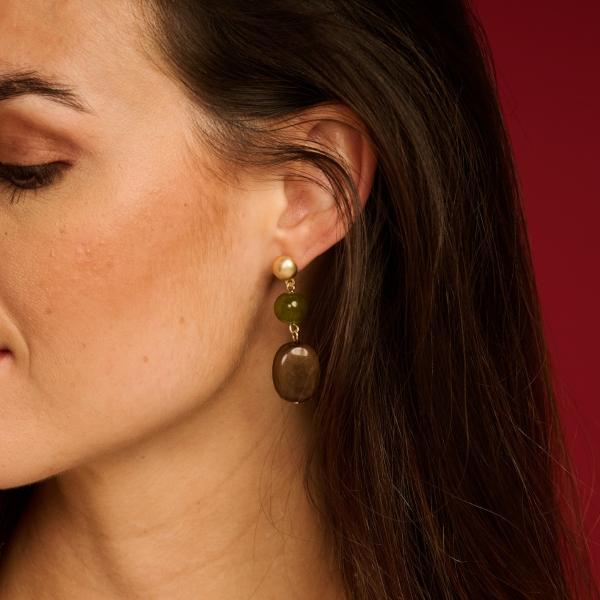 Boucles - Denne D'Oreilles Kaki