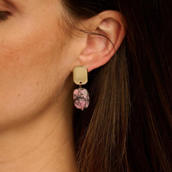 Boucles - Oda D'Oreilles Vieux Rose