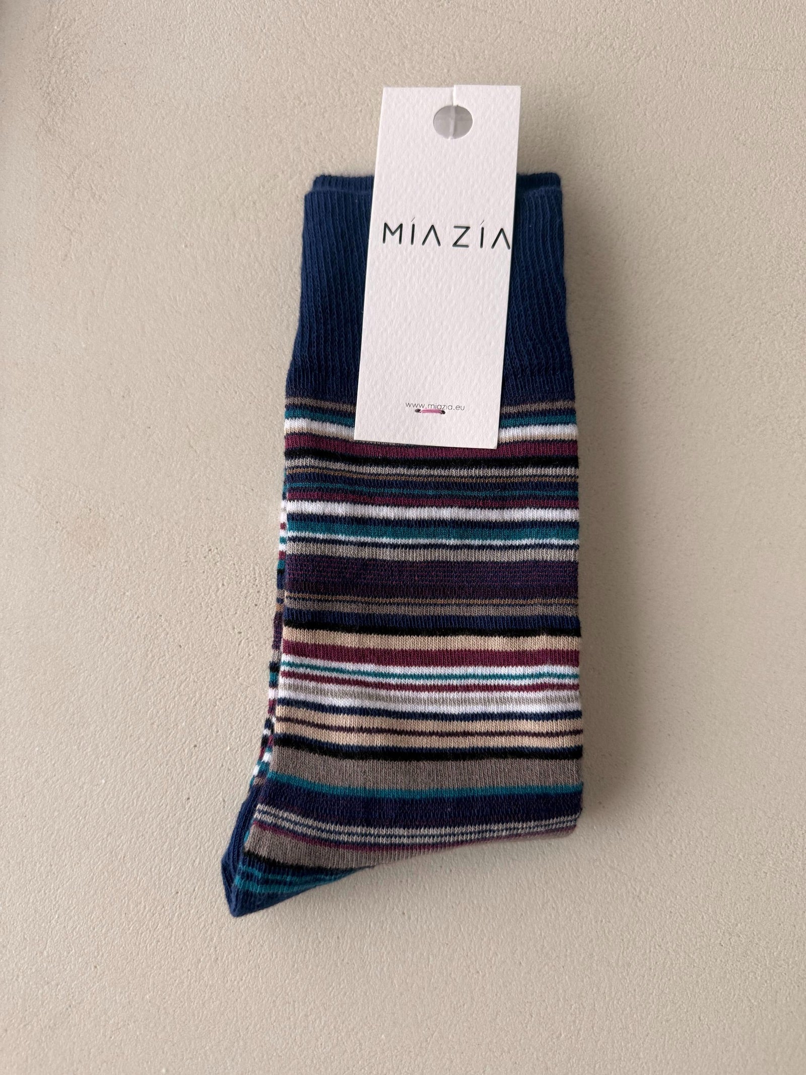 Chaussettes rayées Navy