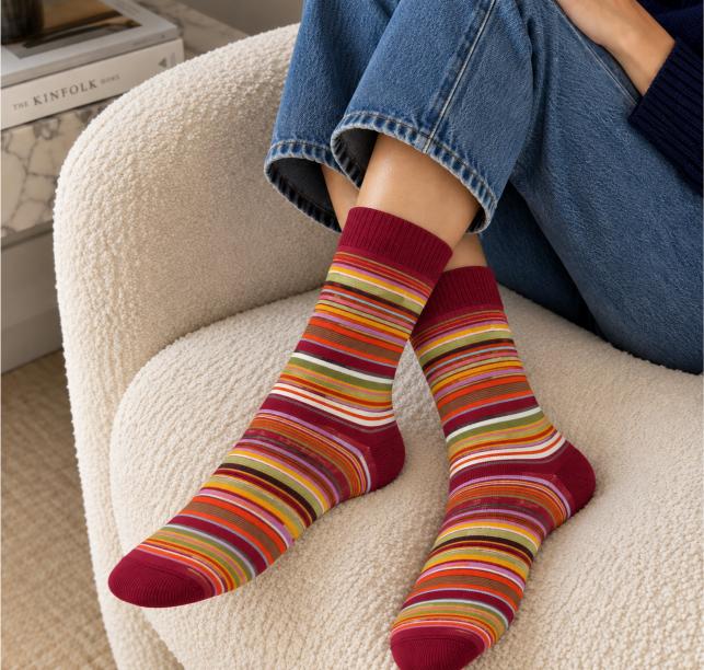 Chaussettes rayées Plum
