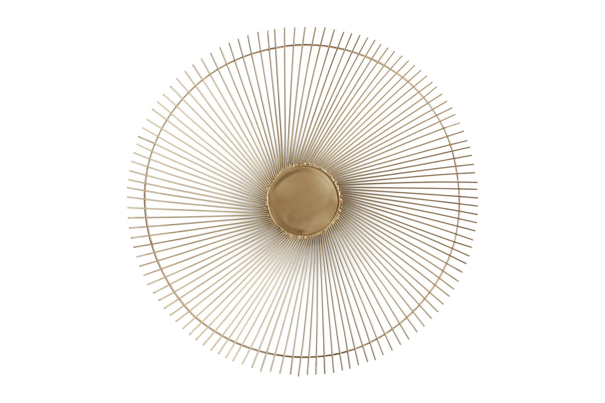 S&amp;P - Panier métallique 53xH5cm or Twisted Iris