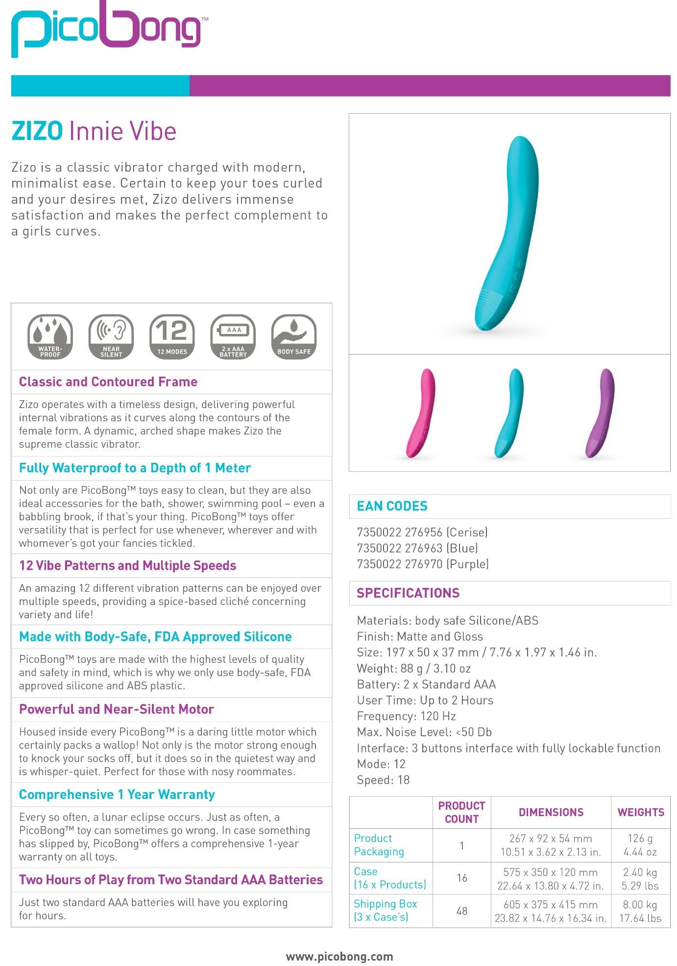 Zizo Innie Vibe Blue